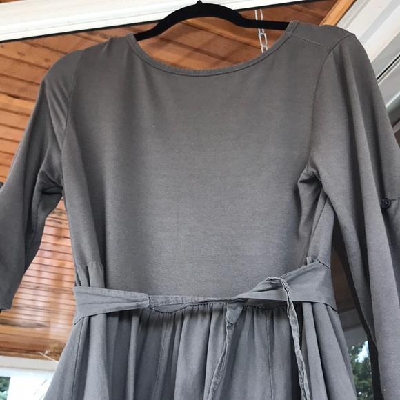 Grey/green Beautiful Asymmetrical Dress. S/M - Picture 11 of 12